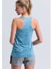 erima 5-C Tanktop in oriental blue melange/grau melange/weiss