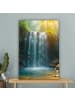 MuchoWow Leinwand bilder Wasserfall Sonnenstrahlen (BxH)