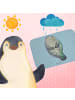Mr. & Mrs. Panda Badeteppich Seekuh Happy ohne Spruch in Blau Pastell