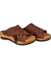 Sanita Comfortwear Clog "WOOD-SALTO SPORT FLEX SANDAL" in Braun