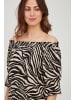 Fransa Kurzarmbluse FRALZEBRA 4 Blouse - 20609269  Blusenshirt mit Print in Natur