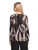 Betty Barclay Basic Shirt mit Rippbündchen in Taupe/Black