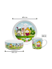 VAN WELL 3er Set Kindergeschirr Set Prinzessin bunt in bunt