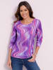 Sieh an! Rundhals-Shirt in lila-fuchsia-bedruckt