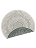 NORTHRUGS Wendeteppich Rund Porto Creme Grün In- & Outdoor