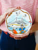 Blond Amsterdam Teller Holland-Amerika Linie SS Rotterdam in Bunt - 18cm