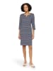 CARTOON Casual-Kleid mit Muster in Dunkelblau/Weiß