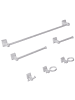 Beliani 6-tlg Badaccessoires Set TALARA in Silber