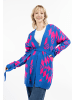 IZIA Damen Offener Strick Cardigan in Blau Pink