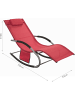 SoBuy Swingliege in Rot - (B)150 x (H)63 x (T)87cm