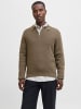 Jack & Jones Gestricktes Polo in Stone Gray