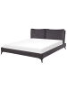 Beliani 2-tlg Doppelbett MELLE in Grau/Schwarz