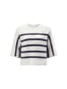 Rich & Royal Strickpullover in ecru marine - 0002