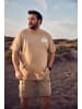Men Plus Kurzarm T-Shirt in sand