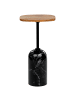 Beliani Beistelltisch OASIS in Schwarz/Braun - (W) 30 x (H) 59 x (L) 30 cm