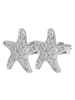 Adeliás Damen Ohrstecker Seestern aus 925 Silber mit Zirkonia in silber
