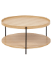Beliani Couchtisch LANDER in Braun/Schwarz - (W) 78 x (H) 40 x (L) 78 cm