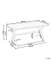 Beliani Esstisch TIANO in Braun/Grau - (W) 90 x (H) 73 x (L) 160 cm