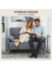 HOMCOM 2-Sitzer-Sofa-127L x 72B x 84H cm-Grau