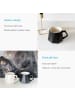 Intirilife Kaffee Tee Tasse in Feinschliff Optik 350 ml Becher mit Henkel in 1x Schwarz