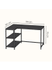 VASAGLE Computertisch Barnet in Schwarz - (B)110 x (H)76 x (T)80 cm