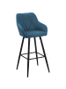 Beliani 2er-Set Barhocker DARIEN in Blau/Schwarz