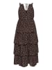 KAFFE curve Kleid KClory Tight fit in Seal Brown/Turtledove Dot
