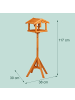relaxdays Vogelfutterhaus in Orange - (B)50 x (H)117 x (T)50 cm