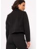 SASSYCLASSY Kurze Jacke mit Druckknöpfen in Schwarz