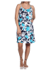 NORMANN Spaghetti Träger Nachthemd floralem print - 79649 in hellblau