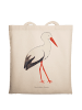Mr. & Mrs. Panda Canvas Tasche Storch ohne Spruch in Creme