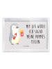 Mr. & Mrs. Panda Schüttelrahmen Pinguin Pommes mit Spruch in Grau Pastell