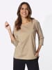 Sieh an! Freizeitshirt in beige-bedruckt