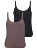 Vivance Trägertop in taupe, schwarz