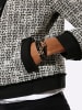 creation L Bouclé-Blazer in schwarz-ecru-gemustert