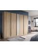 Inn.Furn Kleiderschrank Eiche Sonoma, Kaschmir 5-türig 230 cm, Drehtürenschrank