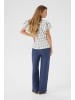 CULTURE Kurzarm-Bluse CUcalista Relaxed fit in White Check