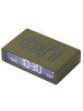Lexon Digital-Wecker Flip Classic Khaki Anthrazit / Grün