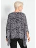 GOLDNER Schlupfbluse Tunikbluse mit Chiffon-Überwurf, Print in schwarz / weiß / gemustert