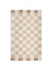 KADIMA DESIGN Teppich Kurzflor Karo Muster, Geometrisch, Wohnzimmer in Beige-Natur