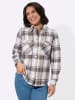 WITT WEIDEN Flanell-Bluse in beige-anthrazit-kariert