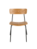 home24 home24 Esszimmerstuhl 2er-Set aus Holzwerkstoff und Metall in Beige - 190 x 44 x 87 cm in Esche Dekor