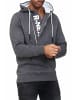 Rusty Neal Streetwear Kapuzen-Sweatshirt mit 1/2 Zipper in Anthrazit