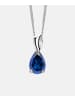 Diamant L'éternel Halskette mit Anhänger aus 585 Weißgold mit Saphir