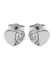 Adeliás Damen Ohrringe – Ohrstecker aus 925 Silber mit Zirkonia in silber