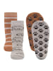 ewers 2er-Set Stoppersocken ABS 2er Pack Waldtiere in hell nougat-dunkel beige mel.