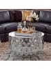 FineBuy Couchtisch in Silber / Aluminium / 60x60x38