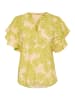 CULTURE Kurzarm-Bluse CUdebora Relaxed fit in Green Palm Leaves
