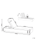 Beliani Gartenliege FANANO in Braun/Weiß - (W) 63 x (H) 23 x (L) 190 cm