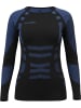 normani 2 x Thermooberteil Langarm Shirt Skiunterwäsche für Damen in Blau/Schwarz